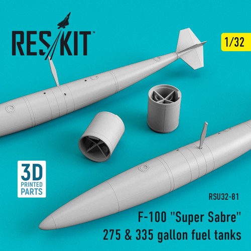 ResKit RSU32-0081 Scale kit 1:32 F-100 "Super Sabre" 275 & 335 gallon fuel tanks - Picture 7 of 24