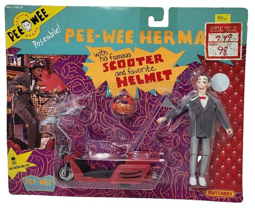 PEE-WEE'S PLAYHOUSE KING OF CARTOONS Poseable Figure MOC MATCHBOX