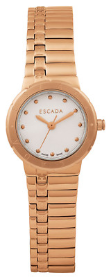 Escada E3105000 Victoria White Dial Rose Gold Stainless Steel Women's Watch