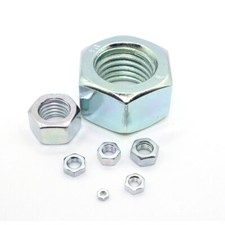 M4 HEX FULL NUT HEXAGON NUT BRIGHT ZINC PLATED MILD STEEL BZP GRADE 8 DIN 934