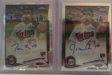 JOSMIL PINTO, 2014 Topps Chrome On-Card Auto RC Atomic Refractor 2/10 +Base AUTO