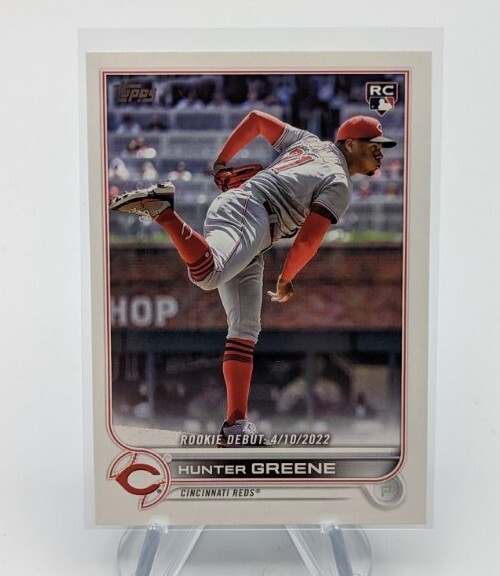 Hunter Greene 2022 Topps Update Baseball Flagship Rookie Debut RC #US267 Reds