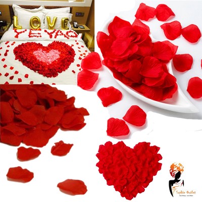 Fabric Red Rose Petals Valentine Weddinganniversary Christmas
