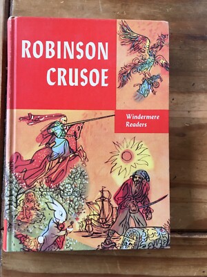 No.165 希少 アンティーク洋書 古書　ヒース ロビンソン VINTAGE 1956 ROBINSON CRUSOE WINDERMERE READERS HARDCOVER BOOK