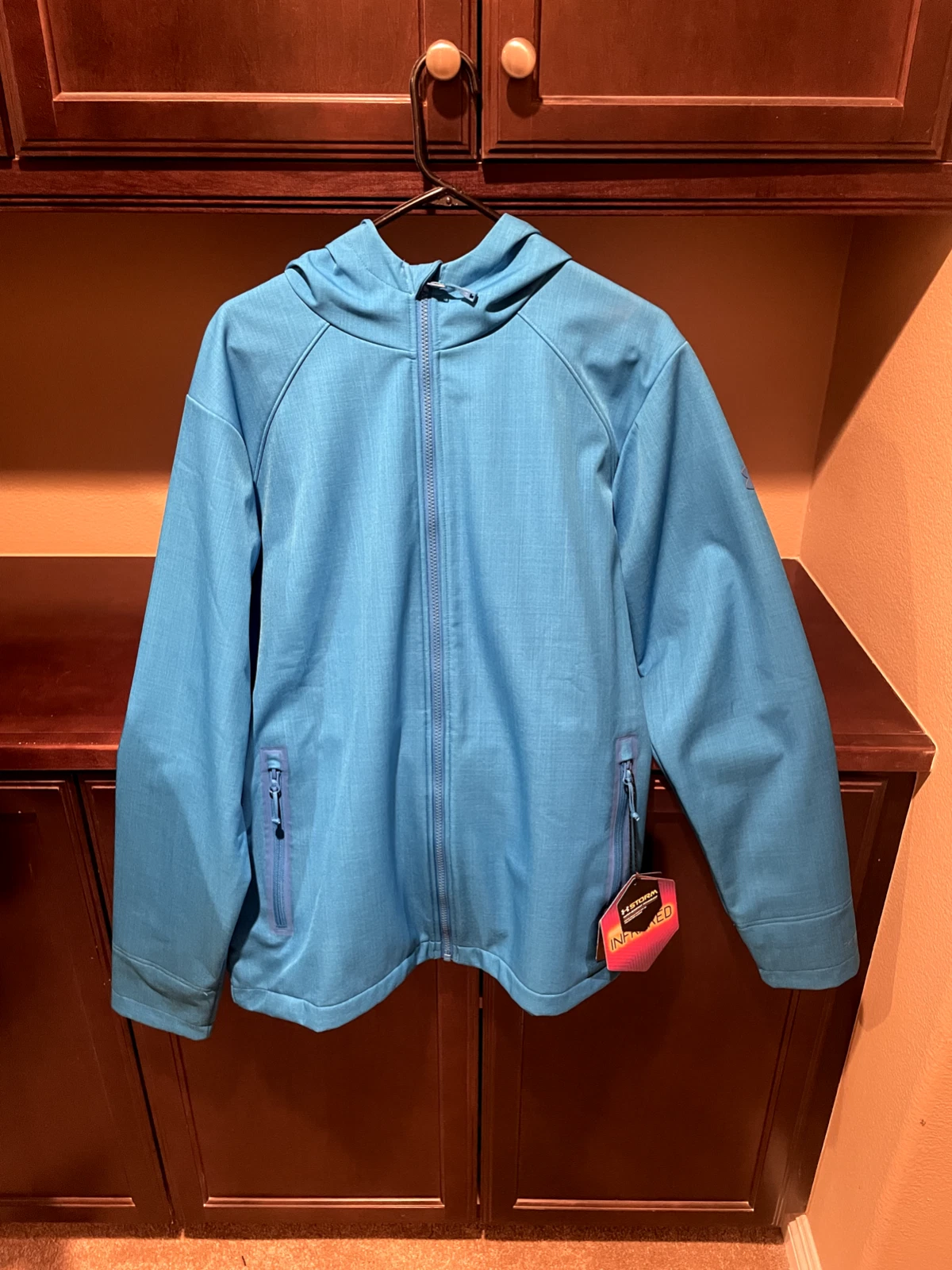 UNDER ARMOUR INFRARED STORM 3-IN-1 JACKET, BLUE, 1342742, Size L, MSRP: $150