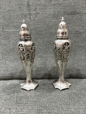 Vintage Salt & Pepper Shaker Harmony House AA+ Classical Filigree By Masco