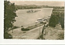 Bonn AK Rhein Blick zum Siebengebirge Alter Zoll Dampfschiff Stempel 1956