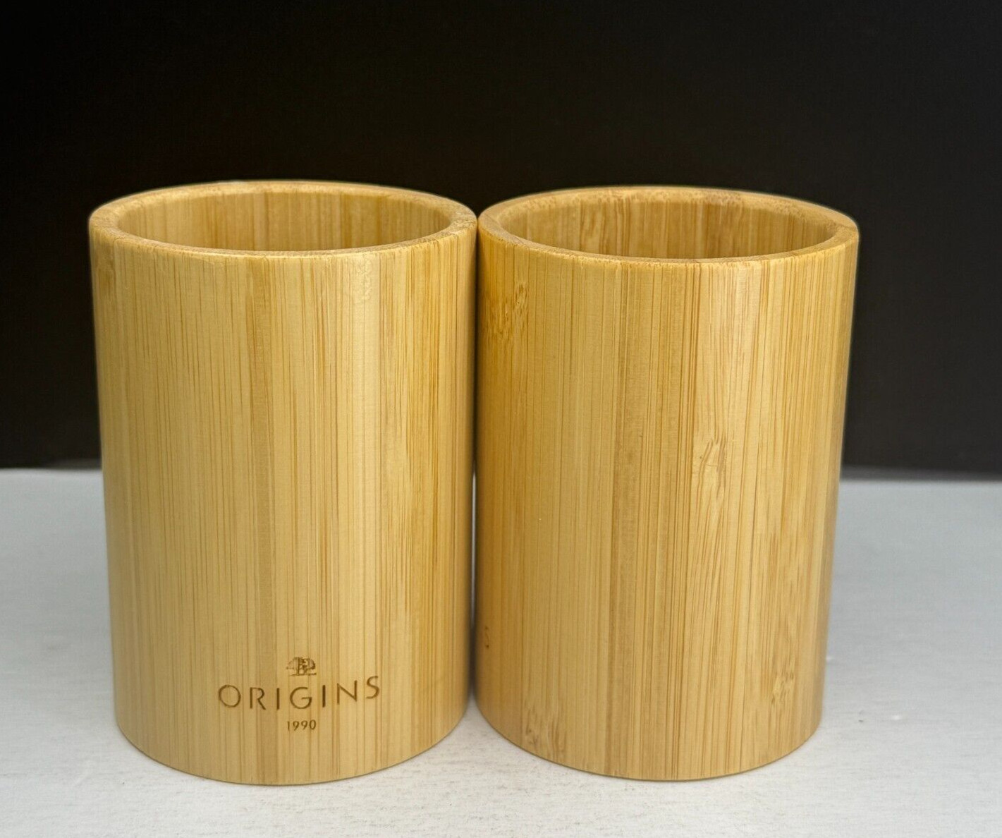 Origins Cup Natural Pure Bamboo / Wooden (LOT OF 2)  NEW HOLIDAY SALE