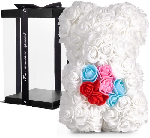 Oso de rosas BRUBAKER 10 pulgadas - caja de regalo incluida - Imagen 56 de 66