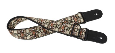 Art Tribute Sangle De Guitare Tissée Vintage - Confortable, Réglable 35-60", Avec Crochets, Verrous Et Médiators Inclus