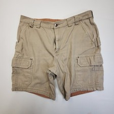 Duluth Trading Co Mens Size 42 Shorts Cargo Carpenter Brown Rugged Workwear Tag
