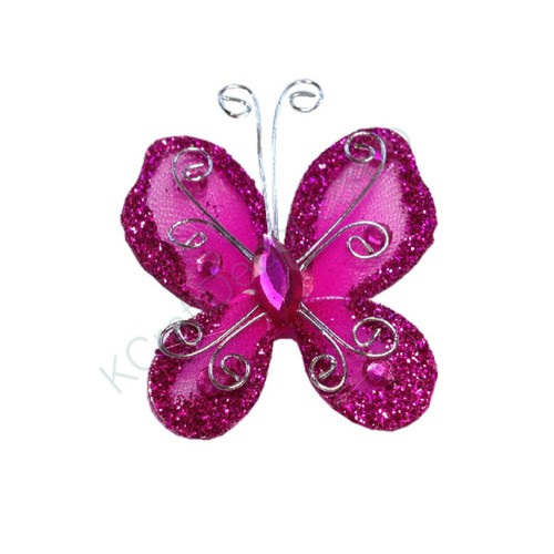 12Pcs 3" Organza Butterflies Craft Wedding Party Decoration U-Pick From 16 Color - Picture 5 of 17