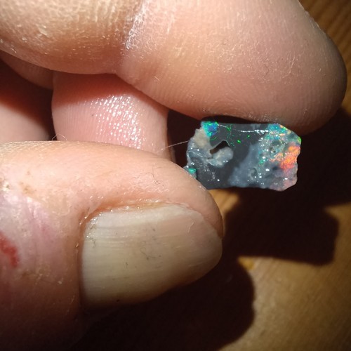 LOTTO OPALE NERO NATURALE GREZZO ★ Lightning Ridge AU ★ .ca 37 ct ★ - Imagen 11 de 22