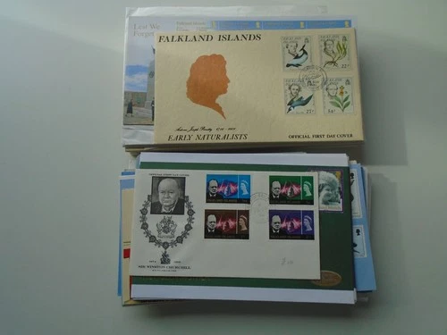 Falkland Islands & South Georgia - 61 x first day covers. See pics below.