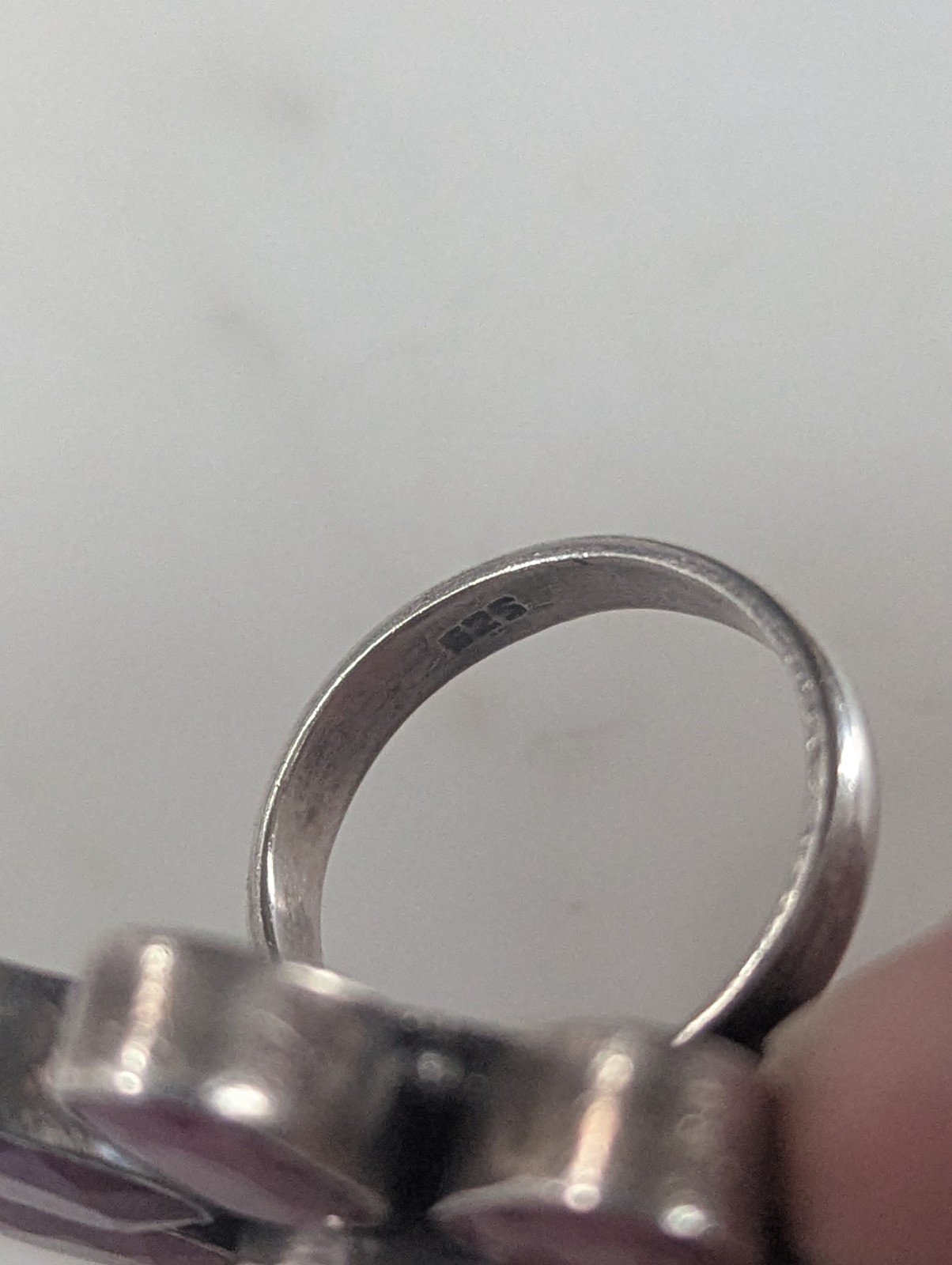 925 Sterling Silver Ruby Quartz Ring Size 10 - image 8