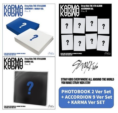 STRAY KIDS KARMA 4th Album Photobook 2 Ver + Accordion 8 Ver + KARMA Ver Set