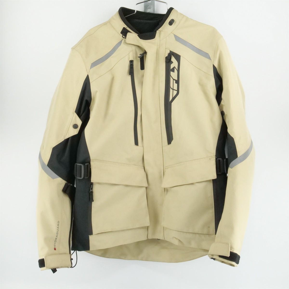 Fly Racing Terra Trek Jacket Men's L Sand/Black Hydraguard Armor Motorcycle