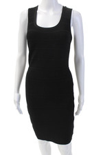 Calvin Klein Womens Sleeveless Body Con Bandage Dress Black Size Small