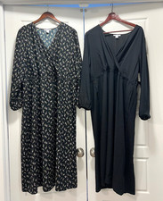 Amazon Essentials Lightweight Georgette V-Neck Midi Dresses Both XXL , NWTS