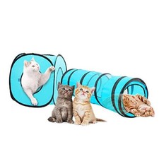 Cat Toys Cat Tunnel and Cat Cube Pop Up Collapsible Kitten Indoor Tunnel Cube