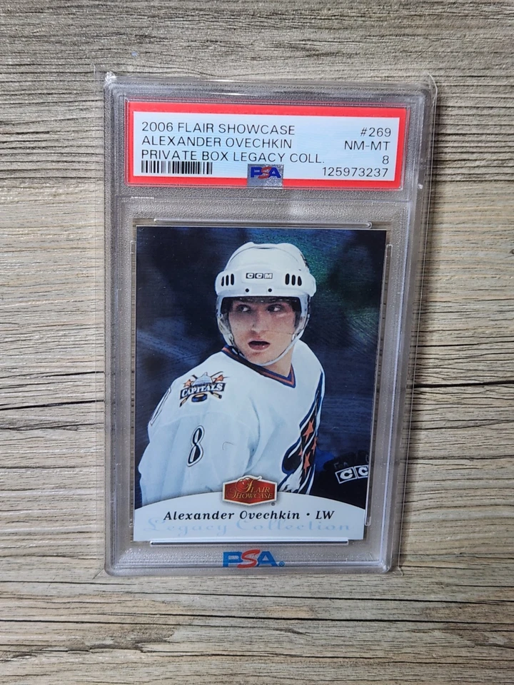 Alexander Ovechkin Flair Showcase 2006 caja privada colección Legacy PSA 8 #8/50 Foto 2 de 4