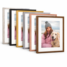 6 Pack 6x8/8x10/9x12/11x14/16x20 Picture Frames Set Engineered Wood Plexiglass