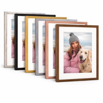 6 Pack 6x8/8x10/9x12/11x14/16x20 Picture Frames Set Engineered Wood Plexiglass