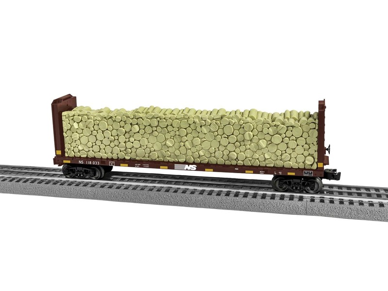 Lionel 2043112 O Norfolk Southern Standard Bulkhead Flat Car #118033 LN/Box