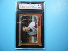 2002/03 TOPPS HERITAGE CHROME PARALLEL HOCKEY CARD #1 NICKLAS LIDSTROM KSA 9.5