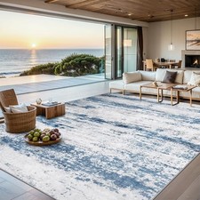 8x10 Area Rugs for Living Room - Washable Rug Modern Abstract Soft Large 