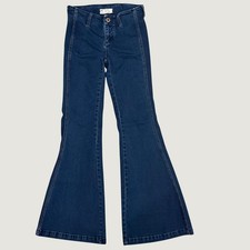 Free People Just Float On Flare Jeans Dark Wa...