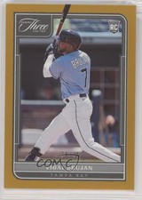 2022 Panini Three and Two Rookies Gold 24/25 Vidal Brujan #134 t8t