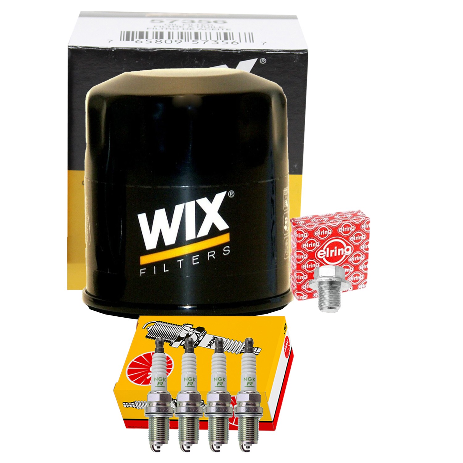 Wix Engine Oil Filter  NGK 4 V-Power Spark Plugs kit for Corolla 1.6L L6 DOHC