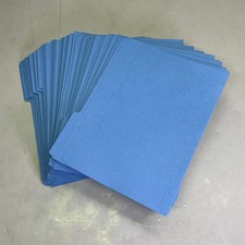 SMEAD 100 PACK Color File Folders W/ Reinforcement Tabs 1/3 Cut Blue 12034