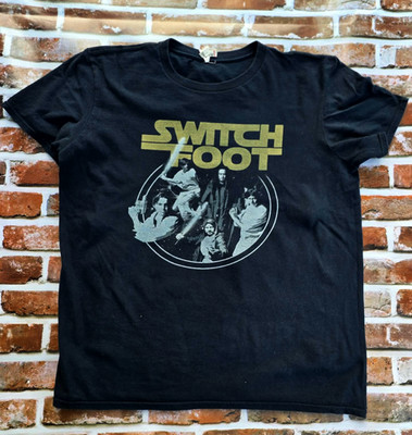 Switchfoot T Shirt Adult Large Black Star Wars Style Band Graphic Tee Rock Shirt