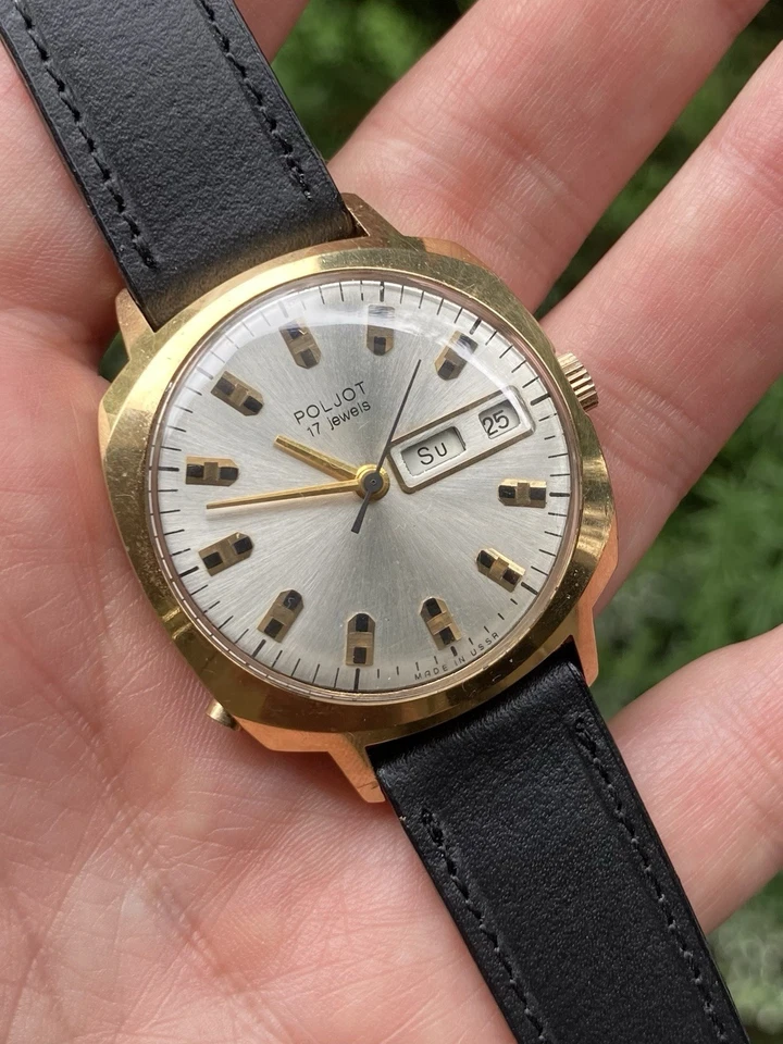 POLJOT Bumblebee 36,5mm | Day Date | 2628.H | Soviet Watch | Vintage 80's - Bild 4 von 4