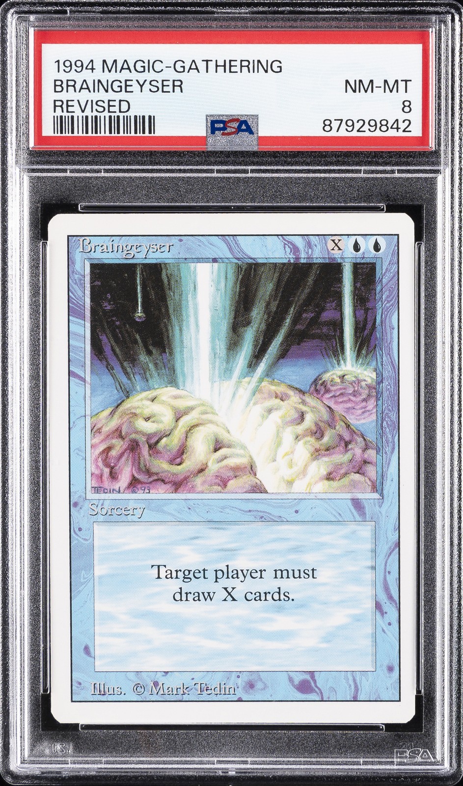1994 MTG REVISED EDITION BRAINGEYSER PSA 8