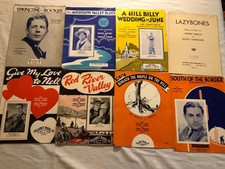 VTG 1920  s-1930  s Country Music Sheet Music Lot of 8