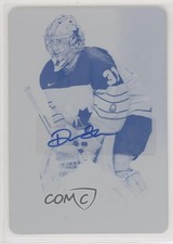 2021 Upper Deck Team Canada Juniors Printing Plate Cyan 1/1 Dylan Garand Auto