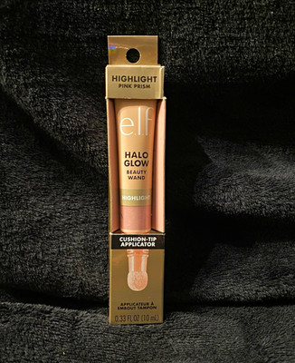 e.l.f. Halo Glow Beauty Wand Highlighter Pink Prism Cushion-Tip 0.33 fl oz