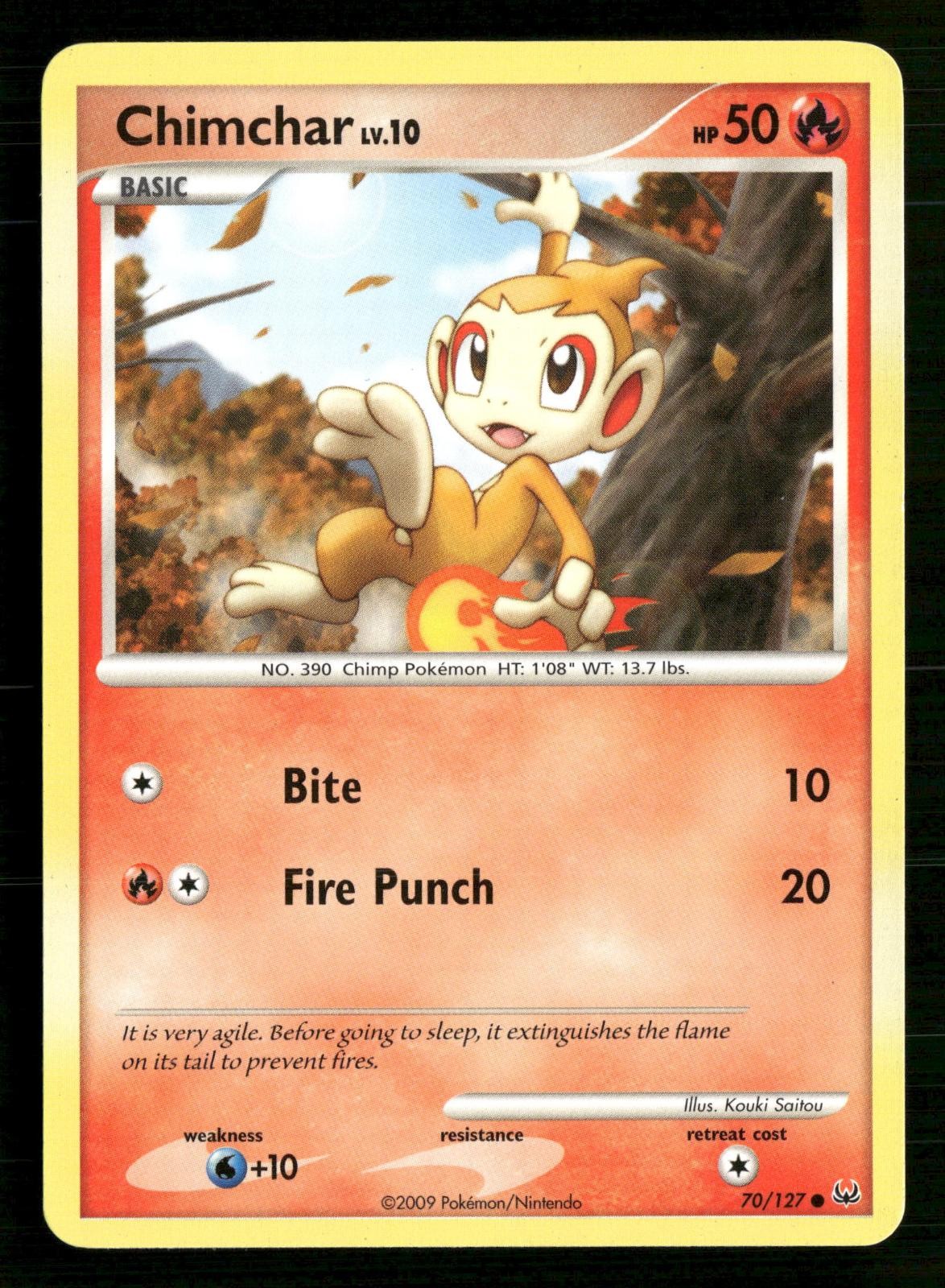 Chimchar 70/127 Common Platinum Pokemon Lightly Played
