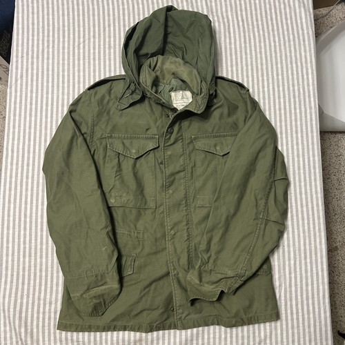 Parka Militaire Vert US Army OG-107 - Taille Small Regular, Coton, à Capuche - Occasion Très Bon État - Style Field Jacket