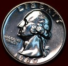 Uncirculated Proof 1960 Philadelphia Mint Silver Washington Quarter — photo 1