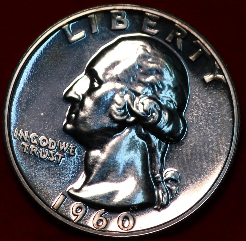 Uncirculated Proof 1960 Philadelphia Mint Silver Washington Quarter