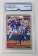John Rocker BRAVES Signed 2000 Topps Rookie Card 314 w/
