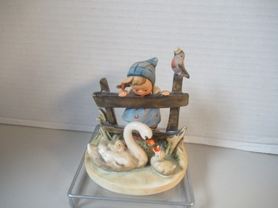 Hummel Goebel  '' Feathered Friends''   Figurine Girl Fence Birds #344  VTG  1956