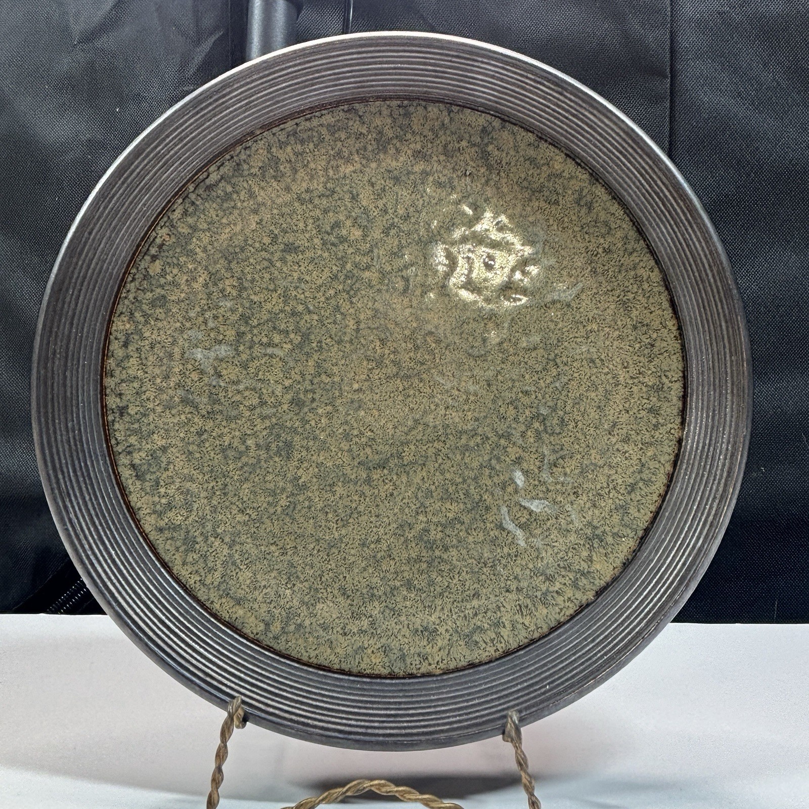 Of 7 Salad Plates Omega Olive 4660 Stoneware 8&rdquo; Textured E