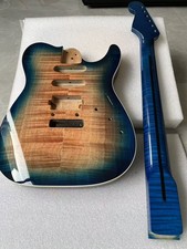 AAAAA Mahogany electric Guitar Body, Gloss Flame Maple Veneer  24frets neck