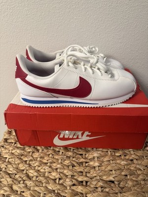NEW Nike Cortez Basic SL (GS) Forest Gump (904764 103) 7Y/8.5W white varsity red
