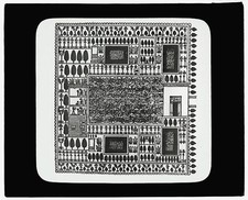 Photo:Reproduction of print showing Egyptian garden plan